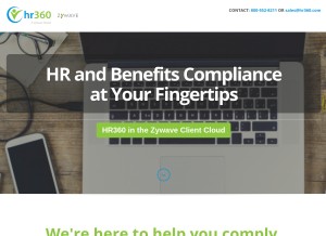 How hr360.com looks like on a tablet such as an iPad.