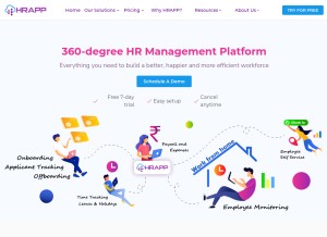How hrapp.in looks like on a tablet such as an iPad.