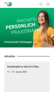 How hs-furtwangen.de looks like on a mobile device such as an iPhone.