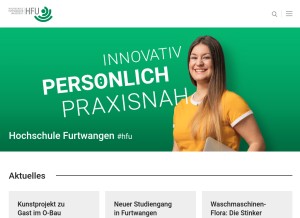 How hs-furtwangen.de looks like on a tablet such as an iPad.