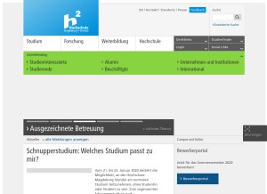 How hs-magdeburg.de looks like on a tablet such as an iPad.