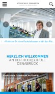 How hs-osnabrueck.de looks like on a mobile device such as an iPhone.
