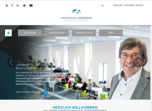 How hs-osnabrueck.de looks like on a tablet such as an iPad.