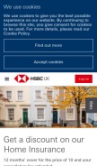 How hsbc.uk looks like on a mobile device such as an iPhone.