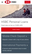 How hsbc.us looks like on a mobile device such as an iPhone.