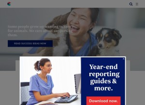 How hsveterinarysolutions.com looks like on a tablet such as an iPad.