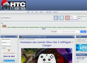 How htcmania.com looks like on a tablet such as an iPad.