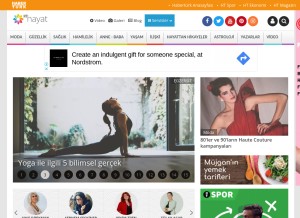How hthayat.com looks like on a tablet such as an iPad.