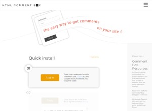 How htmlcommentbox.com looks like on a tablet such as an iPad.