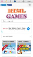 How htmlgames.com looks like on a mobile device such as an iPhone.