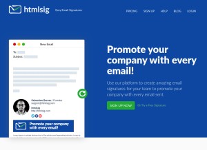 How htmlsig.com looks like on a tablet such as an iPad.