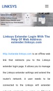 How httpextenderlinksys.com looks like on a mobile device such as an iPhone.