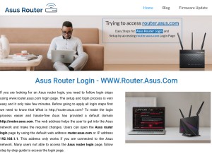 How httproutersasus.com looks like on a tablet such as an iPad.