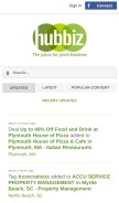 How hub.biz looks like on a mobile device such as an iPhone.