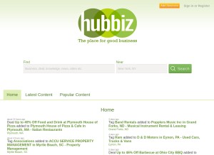 How hub.biz looks like on a tablet such as an iPad.