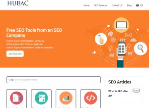 How hubac.com looks like on a tablet such as an iPad.