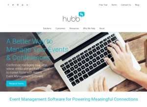 How hubb.me looks like on a tablet such as an iPad.