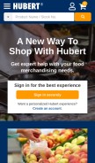 How hubert.com looks like on a mobile device such as an iPhone.