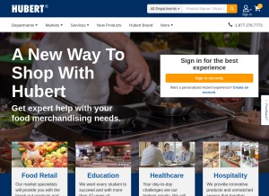 How hubert.com looks like on a tablet such as an iPad.