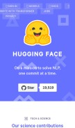 How huggingface.co looks like on a mobile device such as an iPhone.