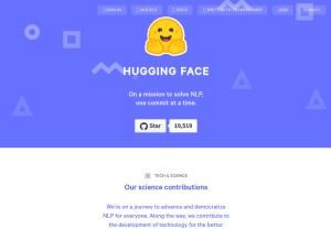 How huggingface.co looks like on a tablet such as an iPad.
