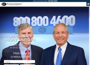 How hughesandcoleman.com looks like on a tablet such as an iPad.