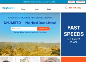 How hughesnet.com looks like on a tablet such as an iPad.
