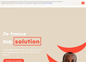 How humanis.com looks like on a tablet such as an iPad.