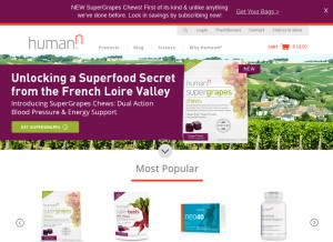 How humann.com looks like on a tablet such as an iPad.