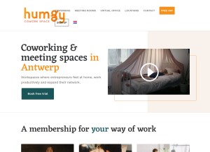 How humgy.com looks like on a tablet such as an iPad.