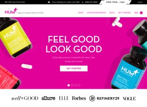 How humnutrition.com looks like on a tablet such as an iPad.