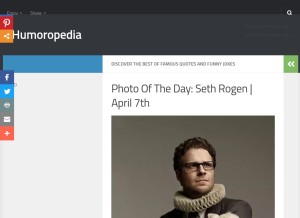 How humoropedia.com looks like on a tablet such as an iPad.