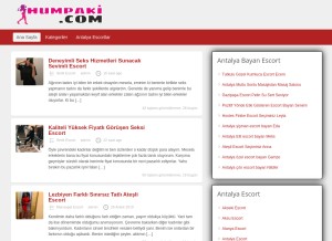 How humpaki.com looks like on a tablet such as an iPad.