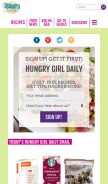 How hungry-girl.com looks like on a mobile device such as an iPhone.