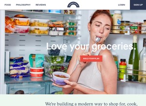 How hungryroot.com looks like on a tablet such as an iPad.