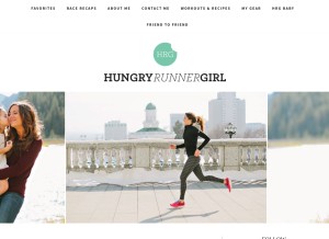 How hungryrunnergirl.com looks like on a tablet such as an iPad.