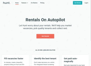 How hunt.com looks like on a tablet such as an iPad.