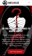 How huntakiller.com looks like on a mobile device such as an iPhone.