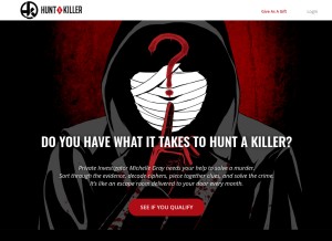 How huntakiller.com looks like on a tablet such as an iPad.
