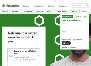 How huntingtonbank.com looks like on a tablet such as an iPad.
