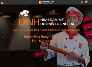 How huongnghiepaau.com looks like on a tablet such as an iPad.