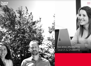 How hurra.com looks like on a tablet such as an iPad.