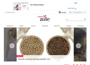 How hurriyetaile.com looks like on a tablet such as an iPad.