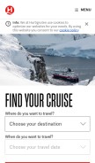 How hurtigruten.com looks like on a mobile device such as an iPhone.