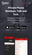 How hushed.com looks like on a mobile device such as an iPhone.