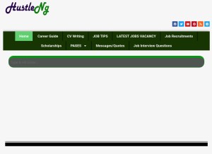 How hustleng.com looks like on a tablet such as an iPad.