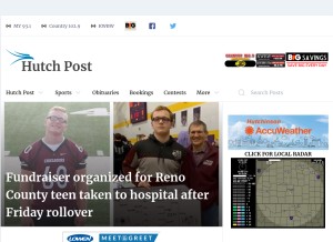 How hutchpost.com looks like on a tablet such as an iPad.