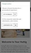How huttig.com looks like on a mobile device such as an iPhone.