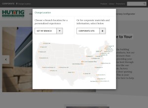 How huttig.com looks like on a tablet such as an iPad.