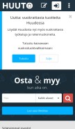 How huuto.net looks like on a mobile device such as an iPhone.